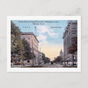 Fannin St., Houston, Texas Vintage Briefkaart