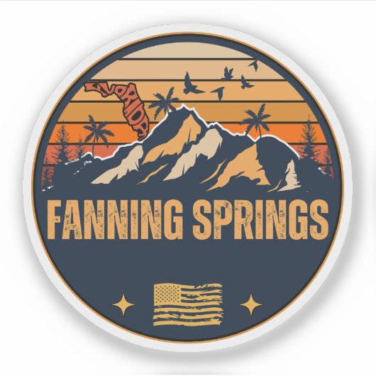 Fanning Springs, Florida Sticker (Voorkant)