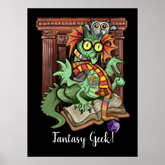 Fanntasy Fan Dragon Poster (Voorkant)