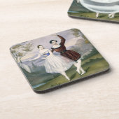 Fanny Cerrito (1817-1909) en Sigr. Guerra in de Bier Onderzetter (Linkerzijde)