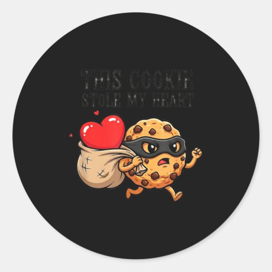 Fanny Cookie Day National Chocolate Chip Designer  Ronde Sticker (Voorkant)