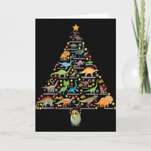 Fanny Dinosaur Kerstboom Schattige Dino Kerstcadea Kaart