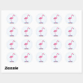 Fanny Flamingo Ronde Sticker (Vel)