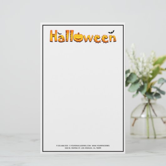 Fanny Halloween Briefpapier (Staand voorkant)