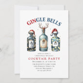 Fanny Hand getrokken kerst vakantie cocktail party Kaart (Voorkant)