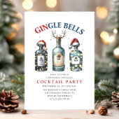 Fanny Hand getrokken kerst vakantie cocktail party Kaart