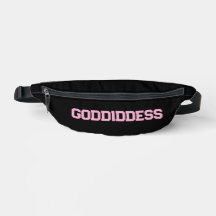 Fanny pack met GODdidDESS roze letters