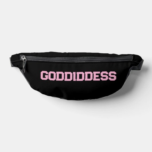 Fanny pack met GODdidDESS roze letters Heuptasje (Liggend)