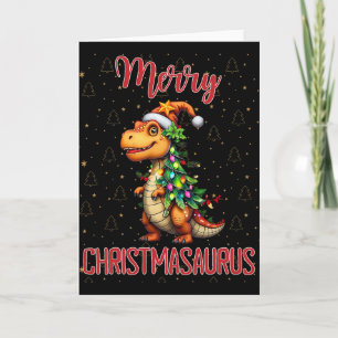 Fanny Prettig Kerstmis Christmasaurus Dinosaur Ker Kaart