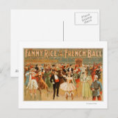 Fanny Rice bij het Franse Theatrisch Kogelbal Briefkaart (Voorkant / Achterkant)