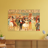 Fanny Rice bij het Franse Theatrisch Kogelbal Canvas Afdruk (Insitu (Woonkamer))