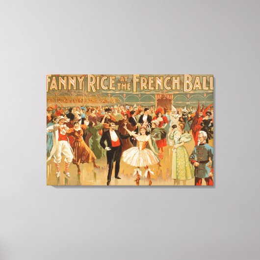 Fanny Rice bij het Franse Theatrisch Kogelbal Canvas Afdruk (Voorkant)