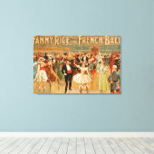 Fanny Rice bij het Franse Theatrisch Kogelbal Canvas Afdruk (Insitu (Houten vloer))