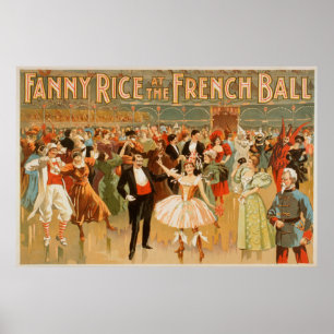 Fanny Rice bij het Franse Theatrisch Kogelbal Poster