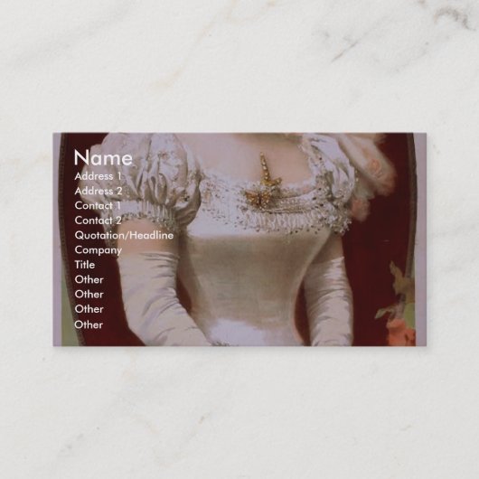 Fanny Rice, 'The Comedy Queen' Retro Theater Visitekaartje (Voorkant)