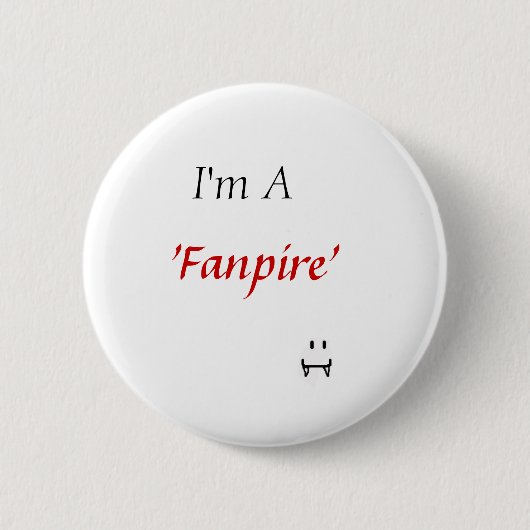 "fanpire" - vampier ronde button 5,7 cm (Voorkant)