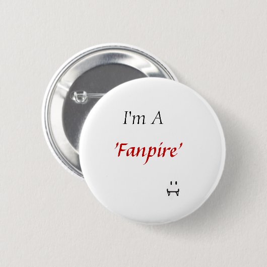 "fanpire" - vampier ronde button 5,7 cm (Voorkant /achterkant)