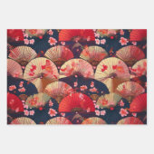 Fans en bloesems inpakpapier vel (Voorkant 3)