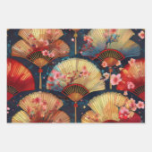 Fans en bloesems inpakpapier vel (Voorkant 2)