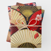 Fans en bloesems inpakpapier vel (In situ)