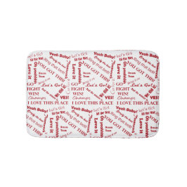 Fans juichen woorden van aanmoediging badmat