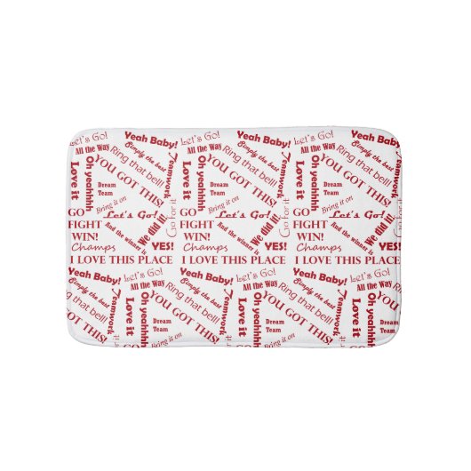 Fans juichen woorden van aanmoediging badmat (Voorkant)