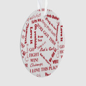 Fans juichen woorden van aanmoediging ornament (voorkant)