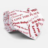 Fans juichen woorden van aanmoediging stropdas (Opgerold)