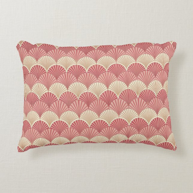 Fans Pink Mid-Century Accent Kussen (Voorkant)