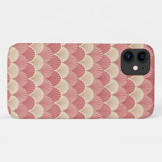 Fans Pink Mid-Century Case-Mate iPhone Case (Achterkant (horizontaal))