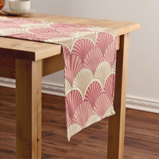 Fans Pink Mid-Century Lange Tafelloper (Voorbeeld)