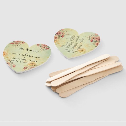 Fans van het huwelijksprogramma handwaaier (Niet-gemonteerd)