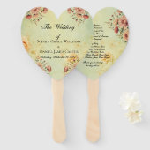 Fans van het huwelijksprogramma handwaaier (Voorkant en achterkant)