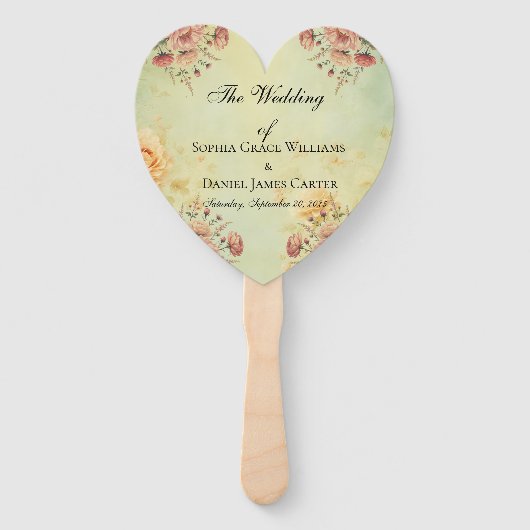 Fans van het huwelijksprogramma handwaaier (Voorkant)