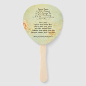 Fans van het huwelijksprogramma handwaaier (Achterkant)