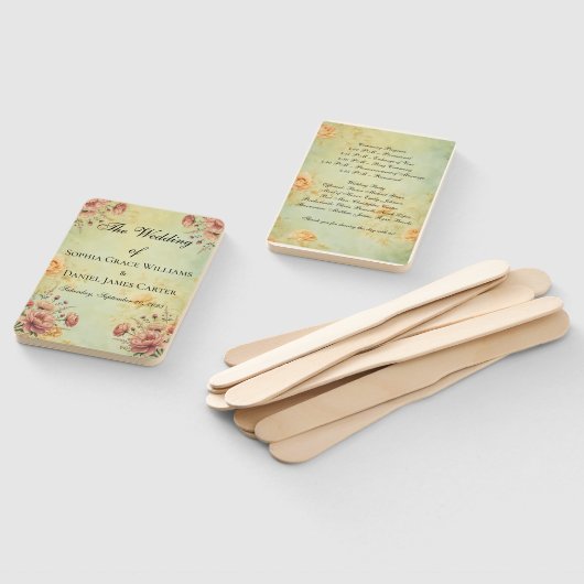 Fans van het huwelijksprogramma handwaaier (Niet-gemonteerd)