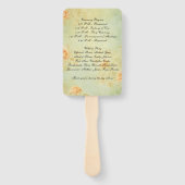 Fans van het huwelijksprogramma handwaaier (Achterkant)