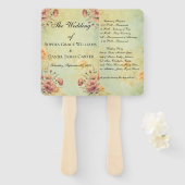 Fans van het huwelijksprogramma handwaaier (Voorkant en achterkant)