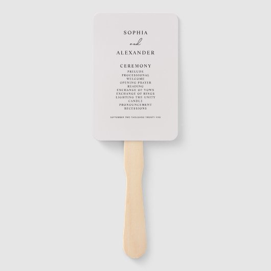 Fans voor Boho Wedding. Handwaaier (Achterkant)