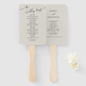 Fans voor Boho Wedding. Handwaaier (Voorkant en achterkant)