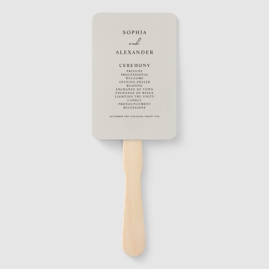 Fans voor Boho Wedding. Handwaaier (Achterkant)