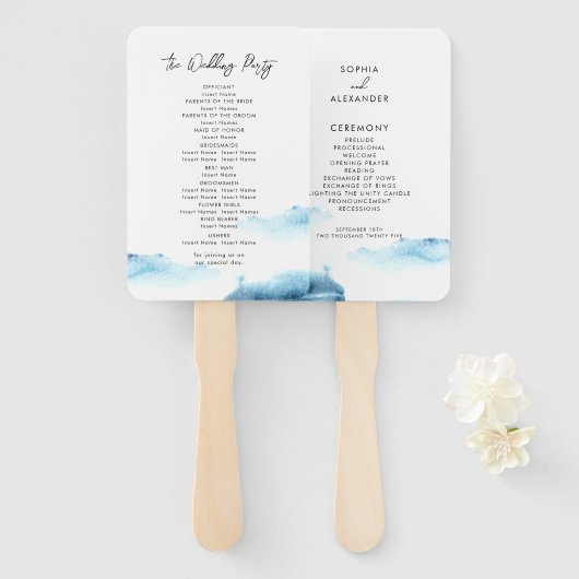 Fans voor een moderne bruiloft. handwaaier (Voorkant en achterkant)