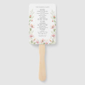 Fans voor een wildflower bruiloft. handwaaier (Achterkant)