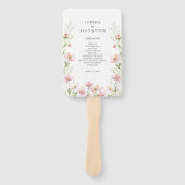 Fans voor een wildflower bruiloft. handwaaier (Voorkant)