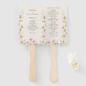 Fans voor een wildflower bruiloft. handwaaier (Voorkant en achterkant)