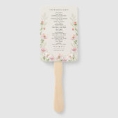 Fans voor een wildflower bruiloft. handwaaier (Achterkant)