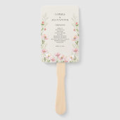 Fans voor een wildflower bruiloft. handwaaier (Voorkant)