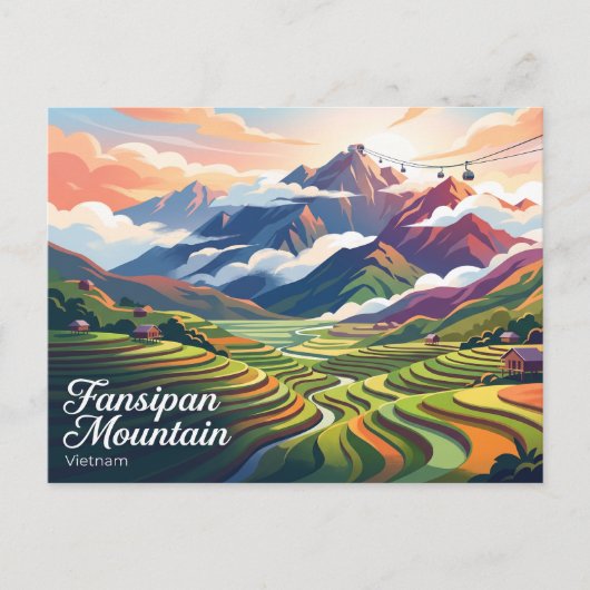 Fansipan berg Vietnam Briefkaart (Voorkant)
