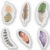 Fansy veer Voor scrapbooking Modieuze vogels Sticker (Voorkant)