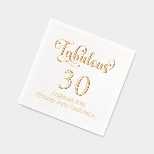 Fantabulous 30 (of elke leeftijd) Verjaardag # 8 Folie Servetten (Links)